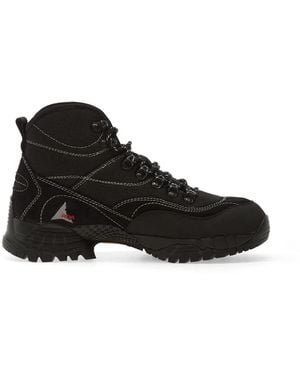 ROA Andreas Raw Lace-Up Trainers - Black