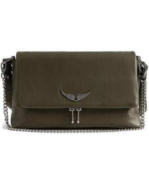 Zadig & Voltaire Rocky Wings Chain-Strap Shoulder Bag - Grey