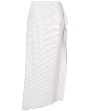 Issey Miyake Shadow Study Pleats Chiffon Twist Turtleneck in Black