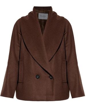 Max Mara Quatto Double-Breasted Jacket - Brown