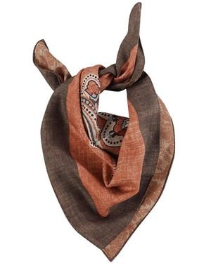Altea Paisley-Print Scarf - Brown