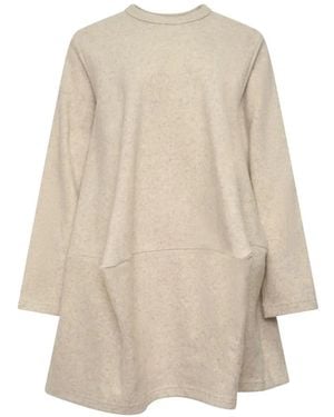 Comme des Garçons Paneled Crew-Neck Mini Dress - Natural