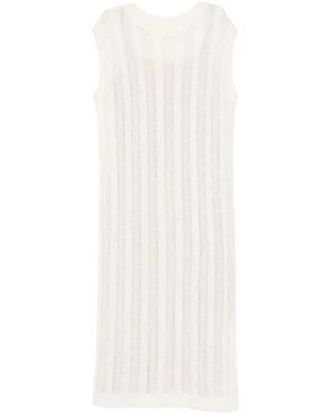 Bompard Robe Sans Manches À Coupe Mi-Longue - Blanc