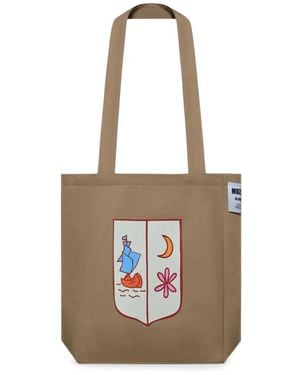 Muzaradi Graphic-Print Shoulder Bag - White