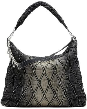 DIESEL Borsa A Spalla Charm-D Con Catena - Nero