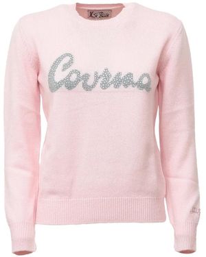 MC2 Saint Barth New Queen Strass-Embellished Jumper - Pink