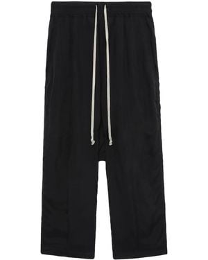 Rick Owens Heavy Cady Cropped Drawstring Astaires Pants - Black