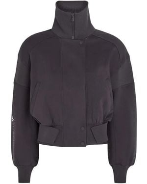 adidas By Stella McCartney X Stella Mccartney Stadium High-Neck Paneled Jacket - Blue