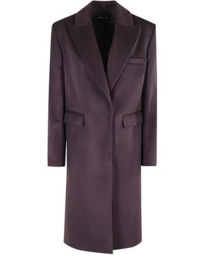 FEDERICA TOSI Abrigo con solapas de pico - Morado