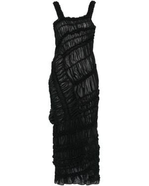 Magda Butrym Ruffled Midi Dress - Black