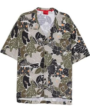 HUGO Camicia A Fiori - Grigio