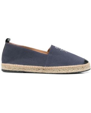 Philipp Plein Espadrilles Met Logoprint - Blauw