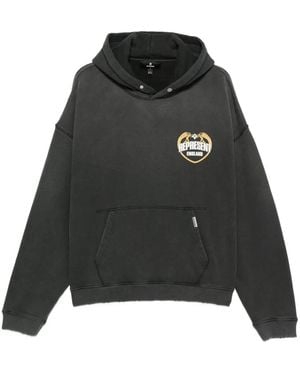 Represent Hoodie Met Geborduurd Logo - Zwart