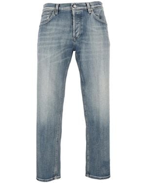 Dondup Brighton Whiskered Tapered Jeans - Blue
