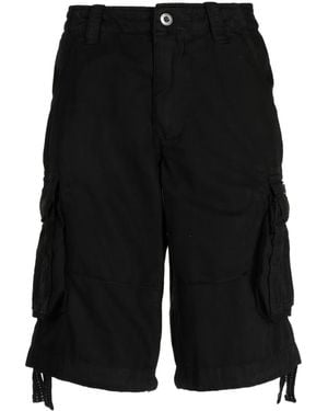 Alpha Industries Cargo-Style Cotton Shorts - Black