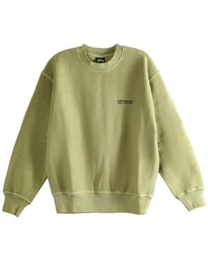 Stussy Logo-Detail Crew-Neck Sweatshirt - Green