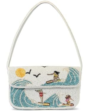 STAUD Tommy Surf Babes Beaded Bag - Blue