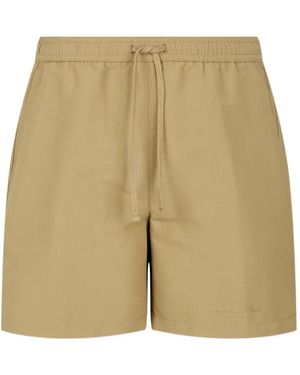 MAN ON THE BOON. Elasticated-Waist Shorts - Natural