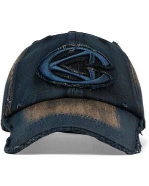 CAMPERLAB Distressed Logo-Patch Cap - Blue
