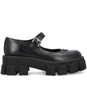 Prada Plateau-Pumps mit Monolith-Schnallenriemen 60mm - Schwarz