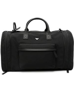 Emporio Armani Logo-Plaque Holdall - Black
