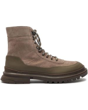 SCAROSSO Leather Boots - Brown