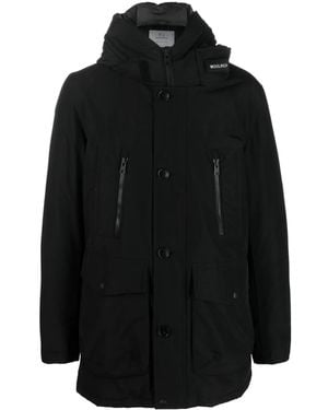 Woolrich Padded Hooded Coat - Black