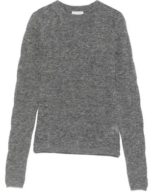 Brunello Cucinelli Open-Knit Long-Sleeve Jumper - Grey
