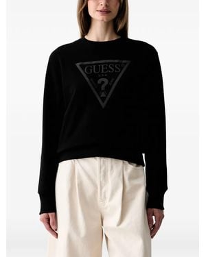 Guess Logo-Print Sweater - Black