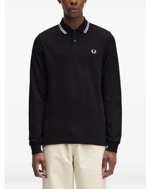 Fred Perry Embroidered Logo Polo Shirt - Black