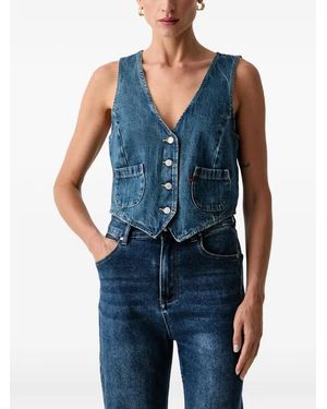 Levi's Veston En Jean À Col V - Blue