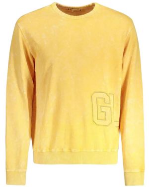 Guess Cotton Crew-Neck Sweatshirt - Yellow