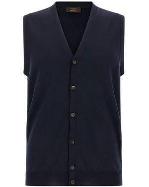 Slowear Débardeur Boutonné En Maille - Blue