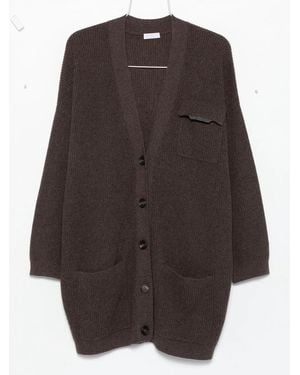 Brunello Cucinelli Ribbed Buttoned Cardigan - Brown