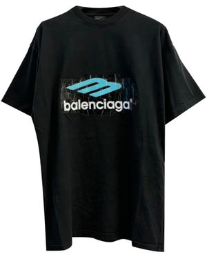 Balenciaga Logo-Detail T-Shirt - Black