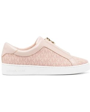 Michael Kors Keaton Logo-Print Trainers - Pink