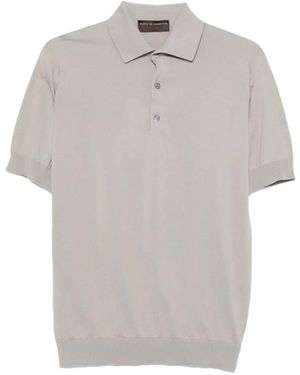 FILIPPO DE LAURENTIIS Short-Sleeve Polo Shirt - Grey