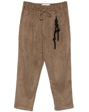Song For The Mute Drawstring-Waist Rope-Detail Trousers - White