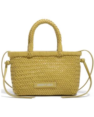 Bimba Y Lola Small Plaited Light Leather Bag - Metallic