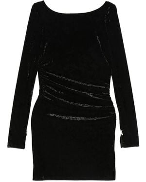 Patrizia Pepe Ruched Mini Dress - Black