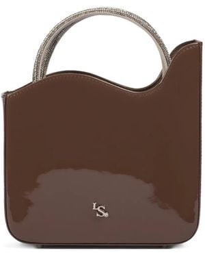 Le Silla Ivy ビジュートリム ハンドバッグ S - ブラウン