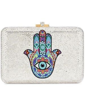 Judith Leiber Hamsa Crystal-Embellished Mini Bag - White