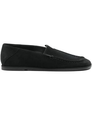 Dear Frances Suede Loafers - Black