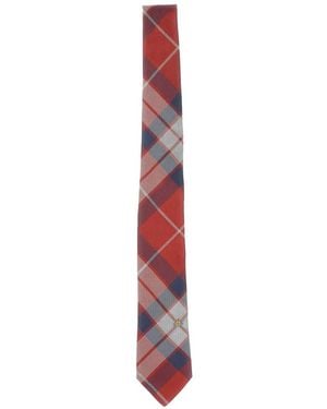 Vivienne Westwood Corbata A Cuadros Tartán - Blanco
