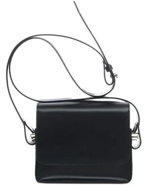 AMINE Fordy Zip-up Flap Cross Body Bag - Black