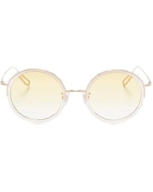 Megane and Me Gina Round-Frame Sunglasses - Natural