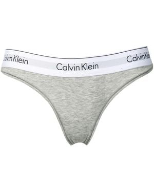 Calvin Klein ロゴ Tバック - グレー