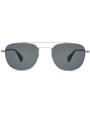 Garrett Leight ジオメトリックフレーム サングラス - グレー