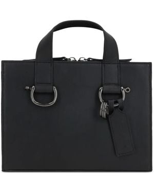 discord Yohji Yamamoto Leather Tote Bag - Black