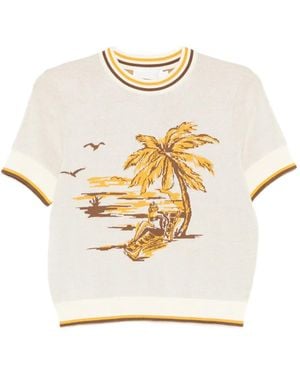 Zimmermann Daylightpam-Tree Jacquard T-Shirt - Natural